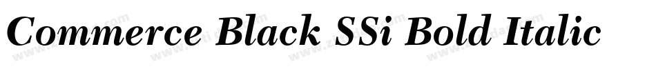 Commerce Black SSi Bold Italic字体转换